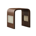 Lumendat Modern Minimalist Arc Nan Bamboo Resin Rattan Weaving Kids Low Stool Backless Armless For Entryway Lumendat