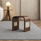 Lumendat Modern Minimalist Arc Nan Bamboo Resin Rattan Weaving Kids Low Stool Backless Armless For Entryway Lumendat