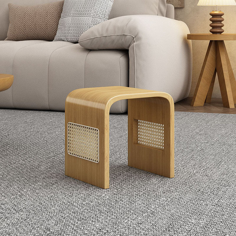 Lumendat Modern Minimalist Arc Nan Bamboo Resin Rattan Weaving Kids Low Stool Backless Armless For Entryway Lumendat