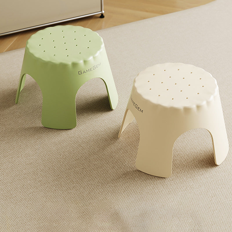 Lumendat Modern Art Deco Stackable Cookie-Shaped PP Kids Low Stool Backless Armless For Entryway Lumendat