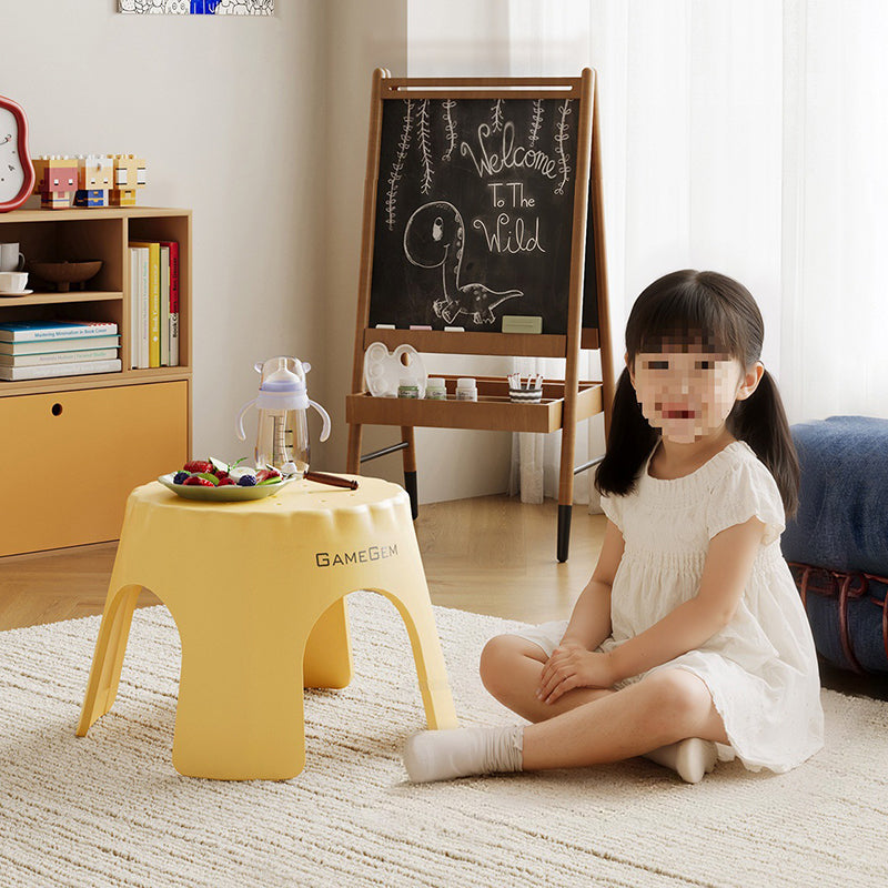 Lumendat Modern Art Deco Stackable Cookie-Shaped PP Kids Low Stool Backless Armless For Entryway Lumendat