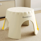 Lumendat Modern Art Deco Stackable Cookie-Shaped PP Kids Low Stool Backless Armless For Entryway Lumendat