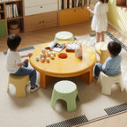 Lumendat Modern Art Deco Stackable Cookie-Shaped PP Kids Low Stool Backless Armless For Entryway Lumendat