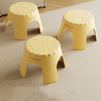 Lumendat Modern Art Deco Stackable Cookie-Shaped PP Kids Low Stool Backless Armless For Entryway Lumendat