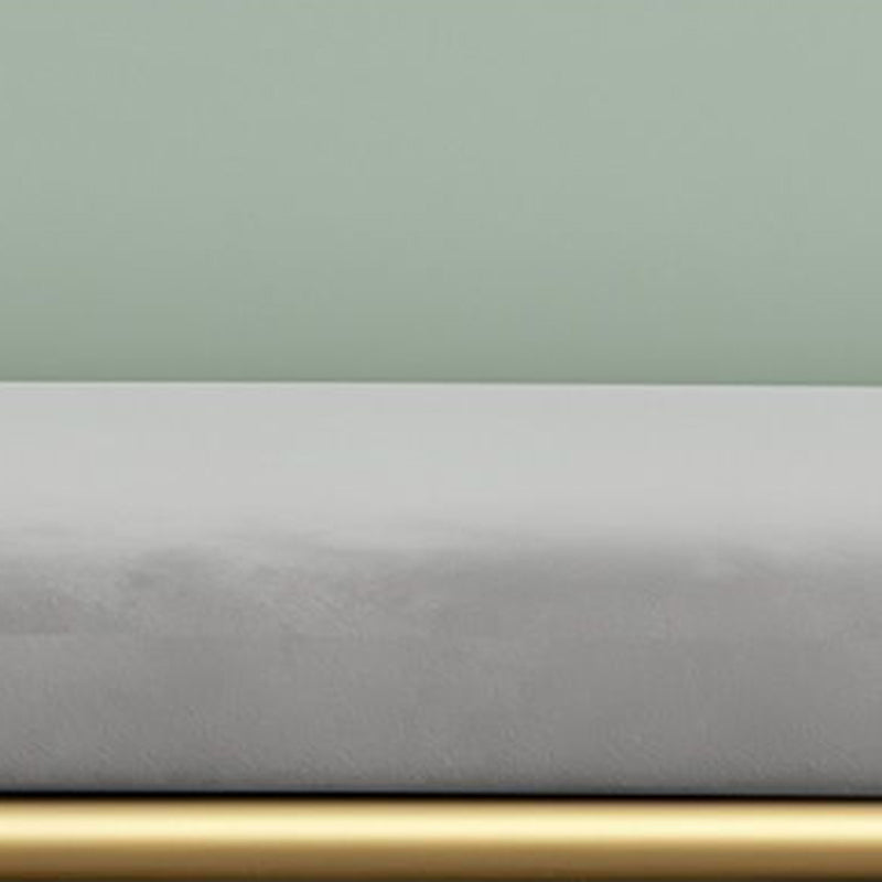 Lumendat Contemporary Scandinavian Iron Velvet Rectangular Bear Kids Shoe Bench Armless For Entryways Lumendat