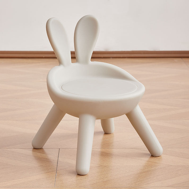 Lumendat Modern Art Deco PE Rabbit Kids Low Stool Backrest Armless For Living Room Lumendat