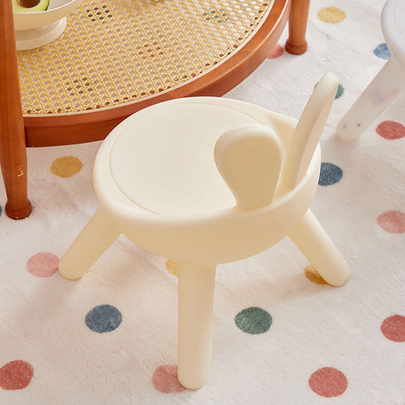 Lumendat Modern Art Deco PE Rabbit Kids Low Stool Backrest Armless For Living Room Lumendat