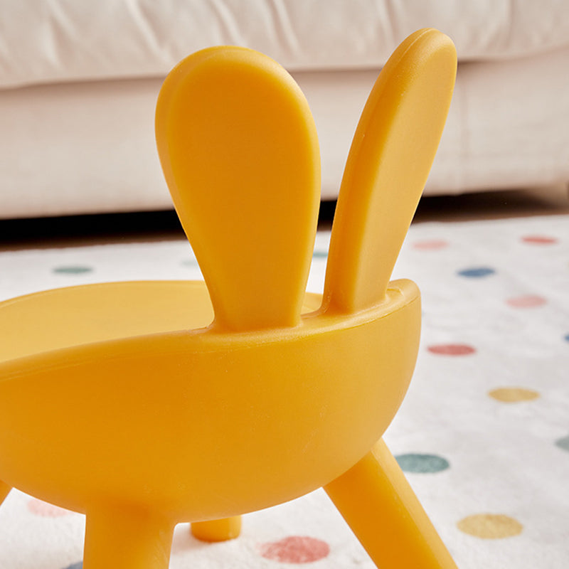 Lumendat Modern Art Deco PE Rabbit Kids Low Stool Backrest Armless For Living Room Lumendat