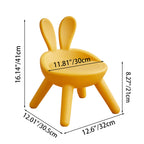 Lumendat Modern Art Deco PE Rabbit Kids Low Stool Backrest Armless For Living Room Lumendat
