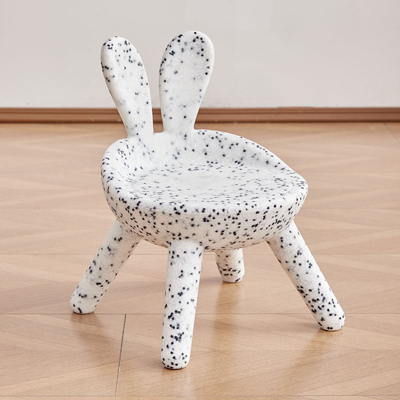 Lumendat Modern Art Deco PE Rabbit Kids Low Stool Backrest Armless For Living Room Lumendat