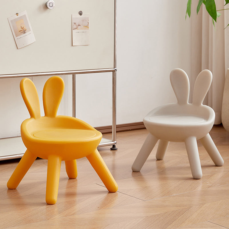 Lumendat Modern Art Deco PE Rabbit Kids Low Stool Backrest Armless For Living Room Lumendat