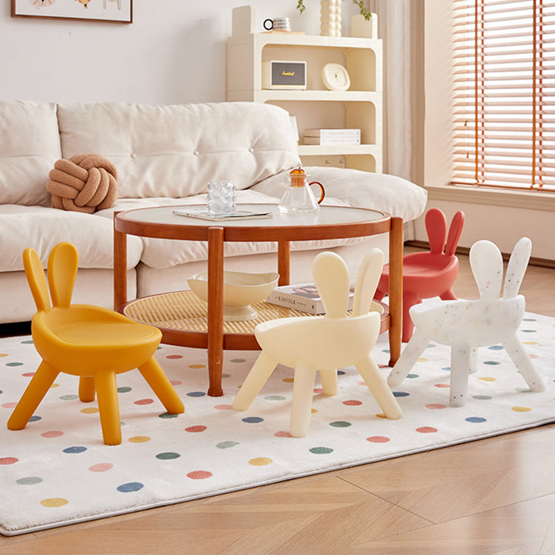 Lumendat Modern Art Deco PE Rabbit Kids Low Stool Backrest Armless For Living Room Lumendat