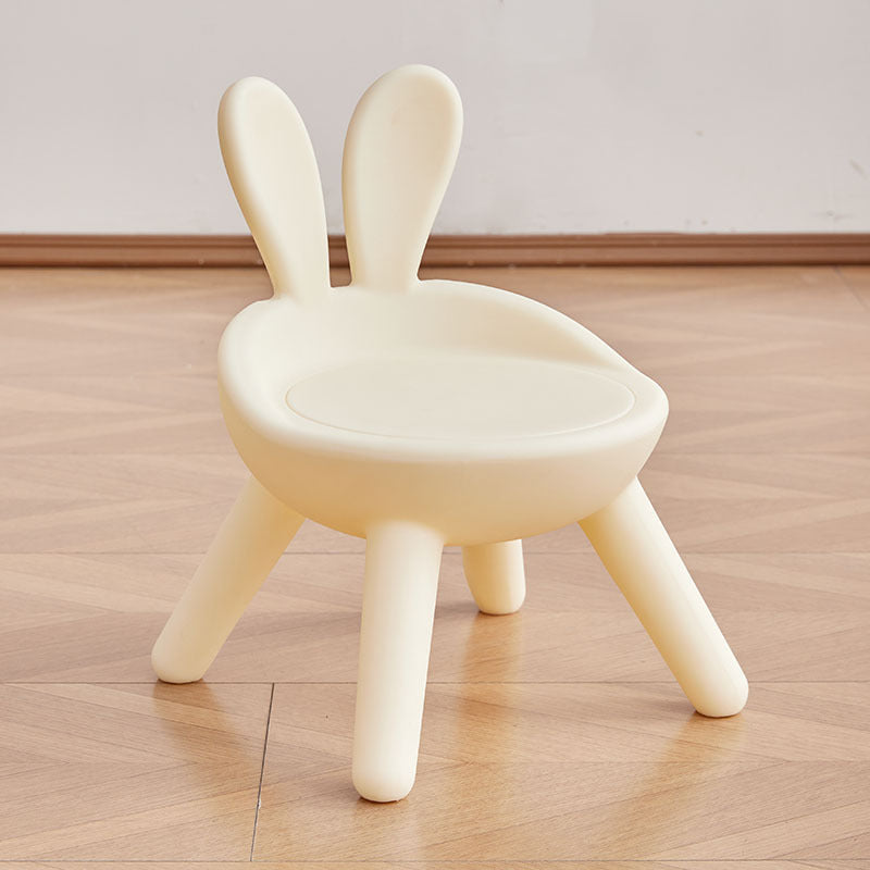 Lumendat Modern Art Deco PE Rabbit Kids Low Stool Backrest Armless For Living Room Lumendat