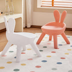 Lumendat Modern Art Deco PE Rabbit Kids Low Stool Backrest Armless For Living Room Lumendat