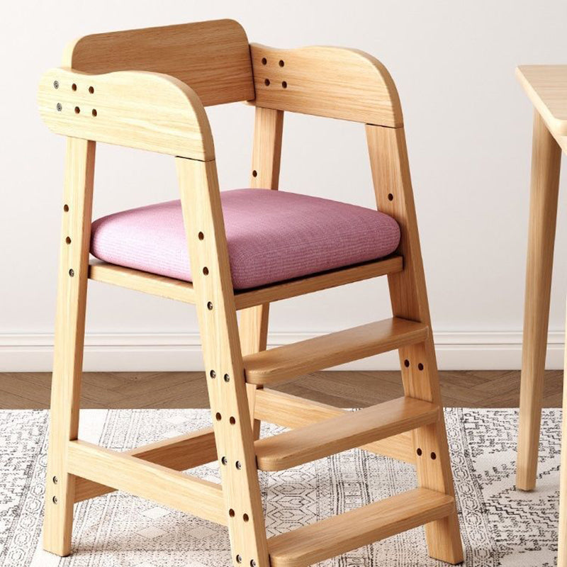 Lumendat Modern Simplicity Kids Triple Square Fabric Rubberwood Dining Chair Backrest For Dining Room Lumendat