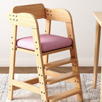 Lumendat Modern Simplicity Kids Triple Square Fabric Rubberwood Dining Chair Backrest For Dining Room Lumendat