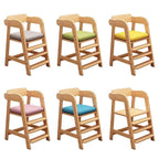 Lumendat Modern Simplicity Kids Triple Square Fabric Rubberwood Dining Chair Backrest For Dining Room Lumendat