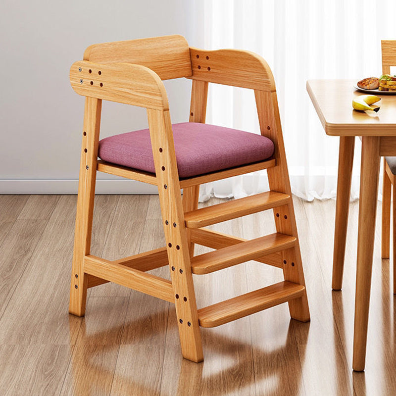 Lumendat Modern Simplicity Kids Triple Square Fabric Rubberwood Dining Chair Backrest For Dining Room Lumendat