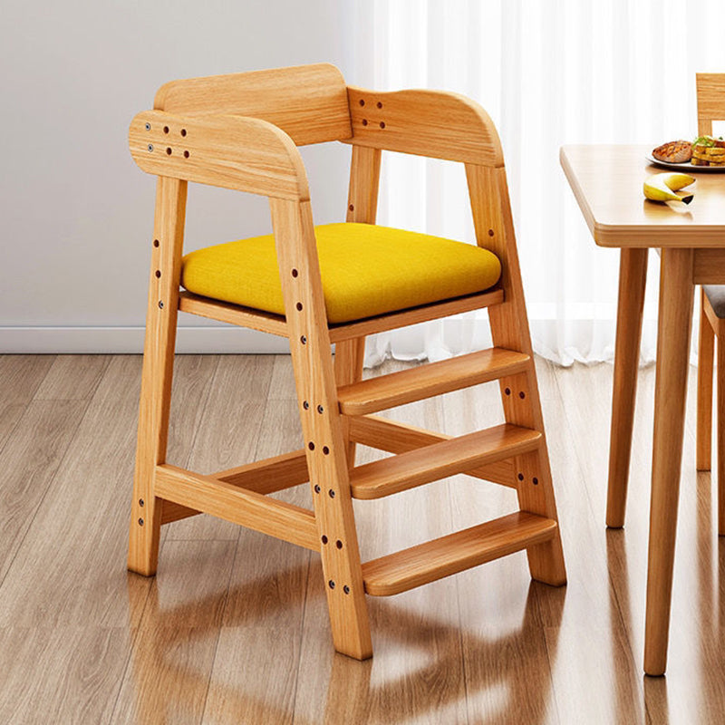 Lumendat Modern Simplicity Kids Triple Square Fabric Rubberwood Dining Chair Backrest For Dining Room Lumendat