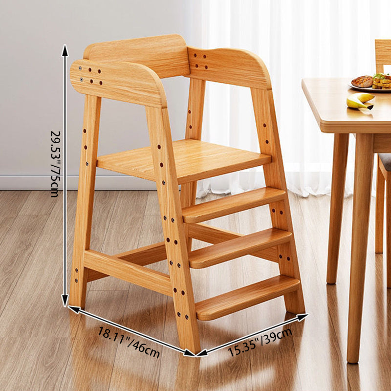 Lumendat Modern Simplicity Kids Triple Square Fabric Rubberwood Dining Chair Backrest For Dining Room Lumendat