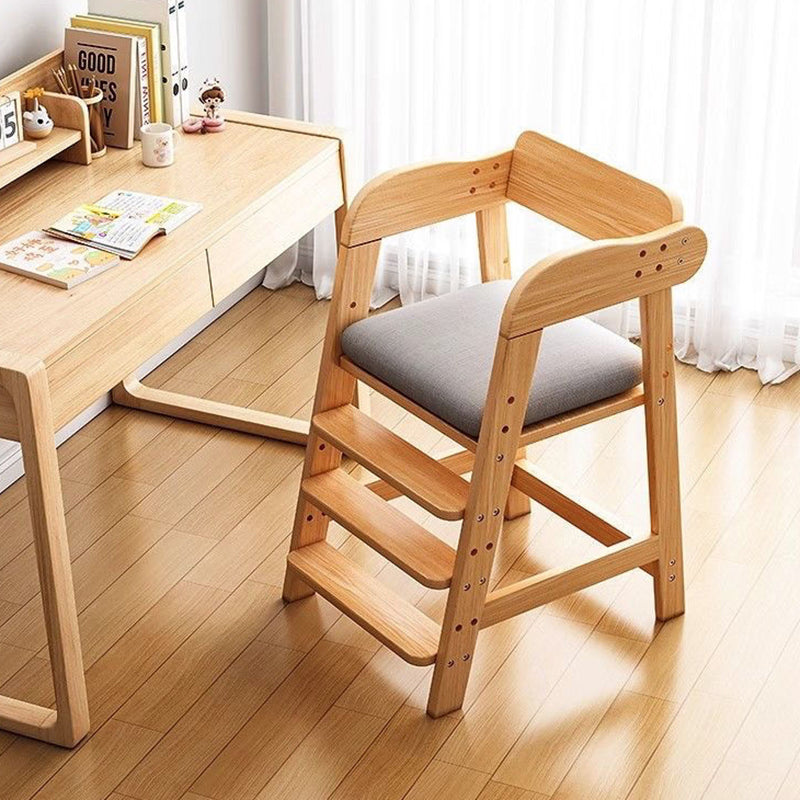 Lumendat Modern Simplicity Kids Triple Square Fabric Rubberwood Dining Chair Backrest For Dining Room Lumendat