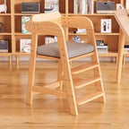 Lumendat Modern Simplicity Kids Triple Square Fabric Rubberwood Dining Chair Backrest For Dining Room Lumendat