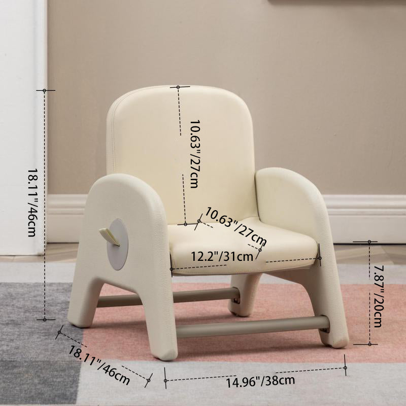 Lumendat Modern Minimalist Kids Square Trapezoid Liftable PU Leather Metal Low Stool For Living Room Lumendat