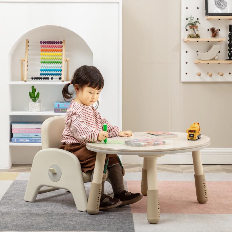 Lumendat Modern Minimalist Kids Square Trapezoid Liftable PU Leather Metal Low Stool For Living Room Lumendat