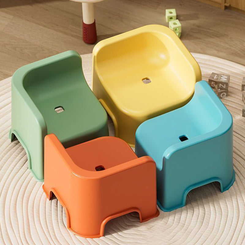 Lumendat Modern Simplicity Kids Square Plastic Low Stool For Living Room Lumendat