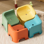 Lumendat Modern Simplicity Kids Square Plastic Low Stool For Living Room Lumendat