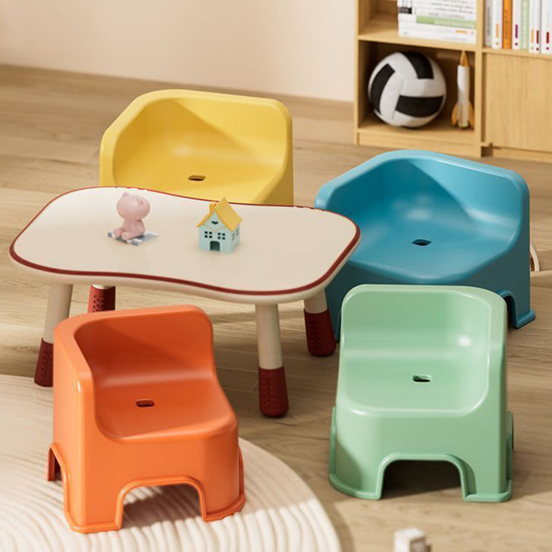 Lumendat Modern Simplicity Kids Square Plastic Low Stool For Living Room Lumendat