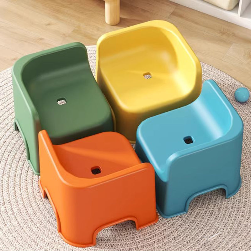 Lumendat Modern Simplicity Kids Square Plastic Low Stool For Living Room Lumendat