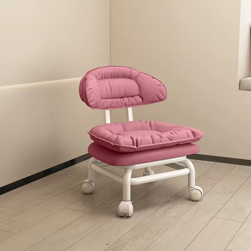 Lumendat Modern Minimalist Curved Square Swivel Mobile Pulley Napa Leather Metal Chair Backrest For Living Room Lumendat