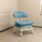 Lumendat Modern Minimalist Curved Square Swivel Mobile Pulley Napa Leather Metal Chair Backrest For Living Room Lumendat