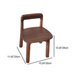 Lumendat Traditional Vintage Kids Sleek Square Right Angle Black Walnut Chair Backrest For Living Room Lumendat