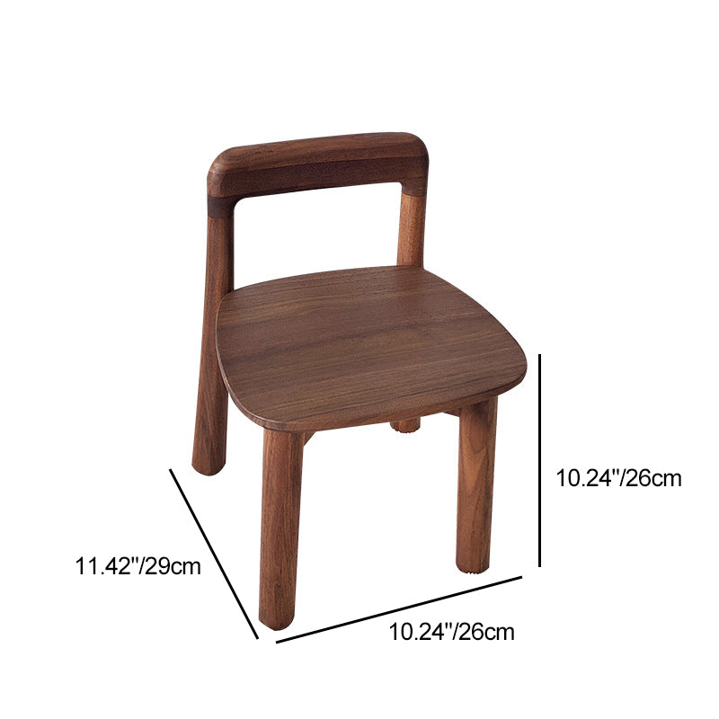 Lumendat Traditional Vintage Kids Sleek Square Right Angle Black Walnut Chair Backrest For Living Room Lumendat