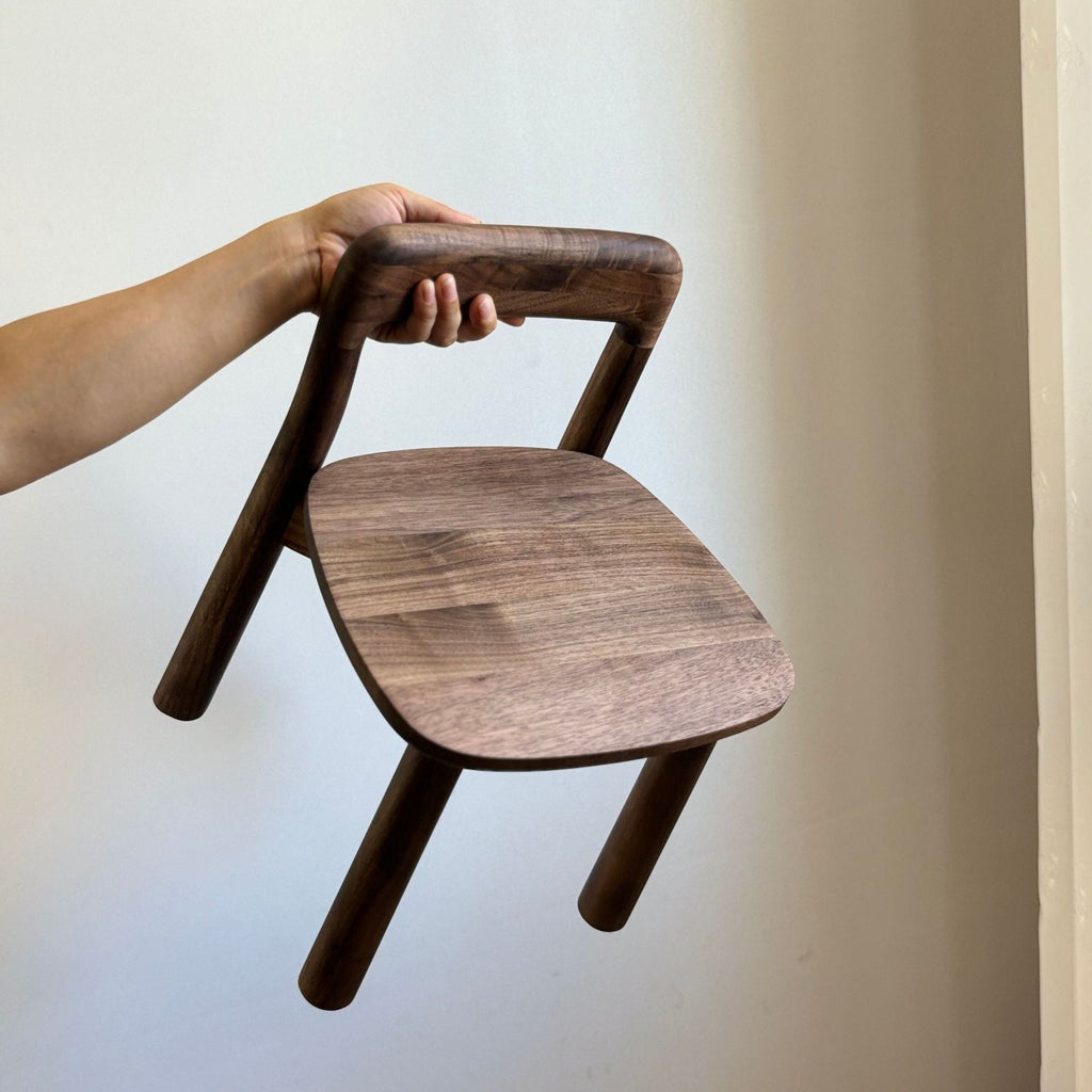 Lumendat Traditional Vintage Kids Sleek Square Right Angle Black Walnut Chair Backrest For Living Room Lumendat