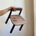 Lumendat Traditional Vintage Kids Sleek Square Right Angle Black Walnut Chair Backrest For Living Room Lumendat
