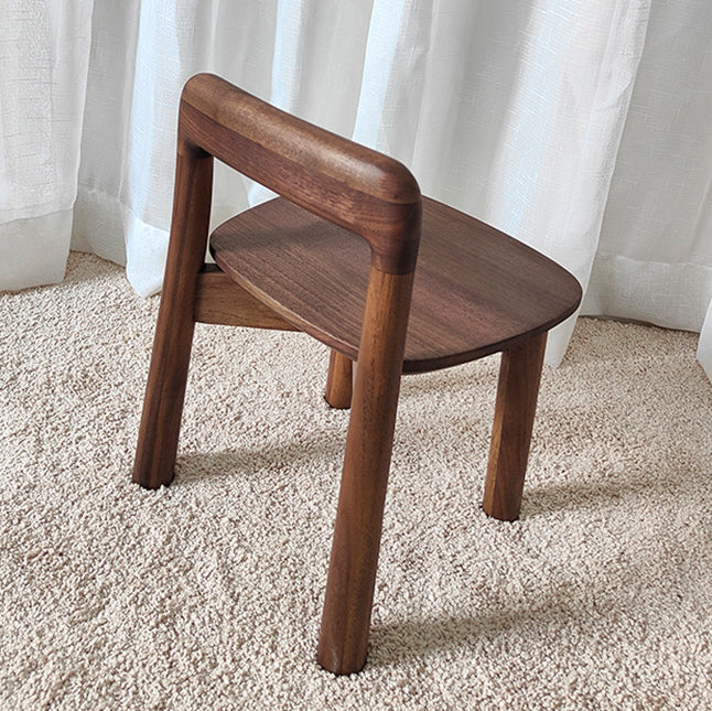 Lumendat Traditional Vintage Kids Sleek Square Right Angle Black Walnut Chair Backrest For Living Room Lumendat