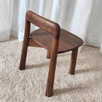 Lumendat Traditional Vintage Kids Sleek Square Right Angle Black Walnut Chair Backrest For Living Room Lumendat