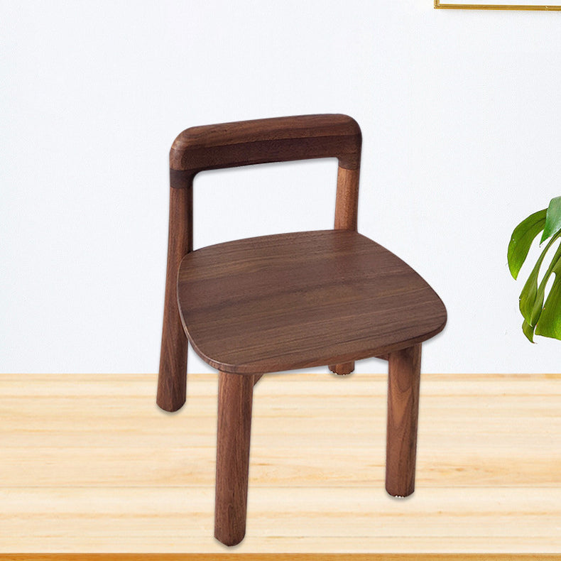 Lumendat Traditional Vintage Kids Sleek Square Right Angle Black Walnut Chair Backrest For Living Room Lumendat