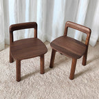 Lumendat Traditional Vintage Kids Sleek Square Right Angle Black Walnut Chair Backrest For Living Room Lumendat