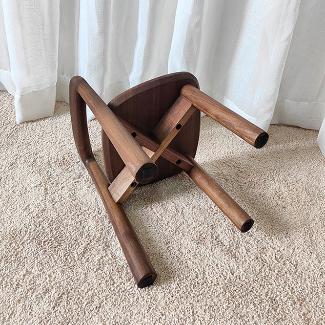 Lumendat Traditional Vintage Kids Sleek Square Right Angle Black Walnut Chair Backrest For Living Room Lumendat
