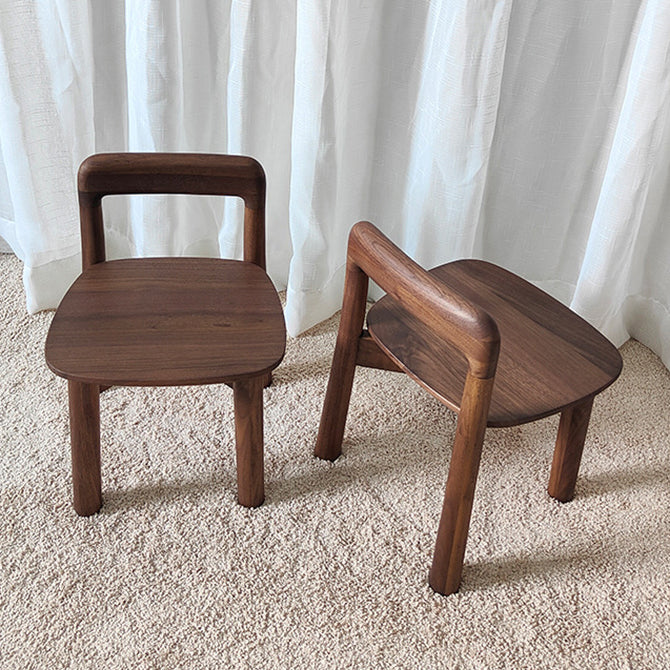 Lumendat Traditional Vintage Kids Sleek Square Right Angle Black Walnut Chair Backrest For Living Room Lumendat