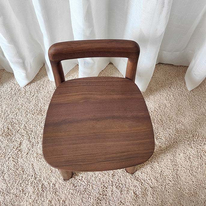 Lumendat Traditional Vintage Kids Sleek Square Right Angle Black Walnut Chair Backrest For Living Room Lumendat
