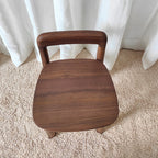 Lumendat Traditional Vintage Kids Sleek Square Right Angle Black Walnut Chair Backrest For Living Room Lumendat