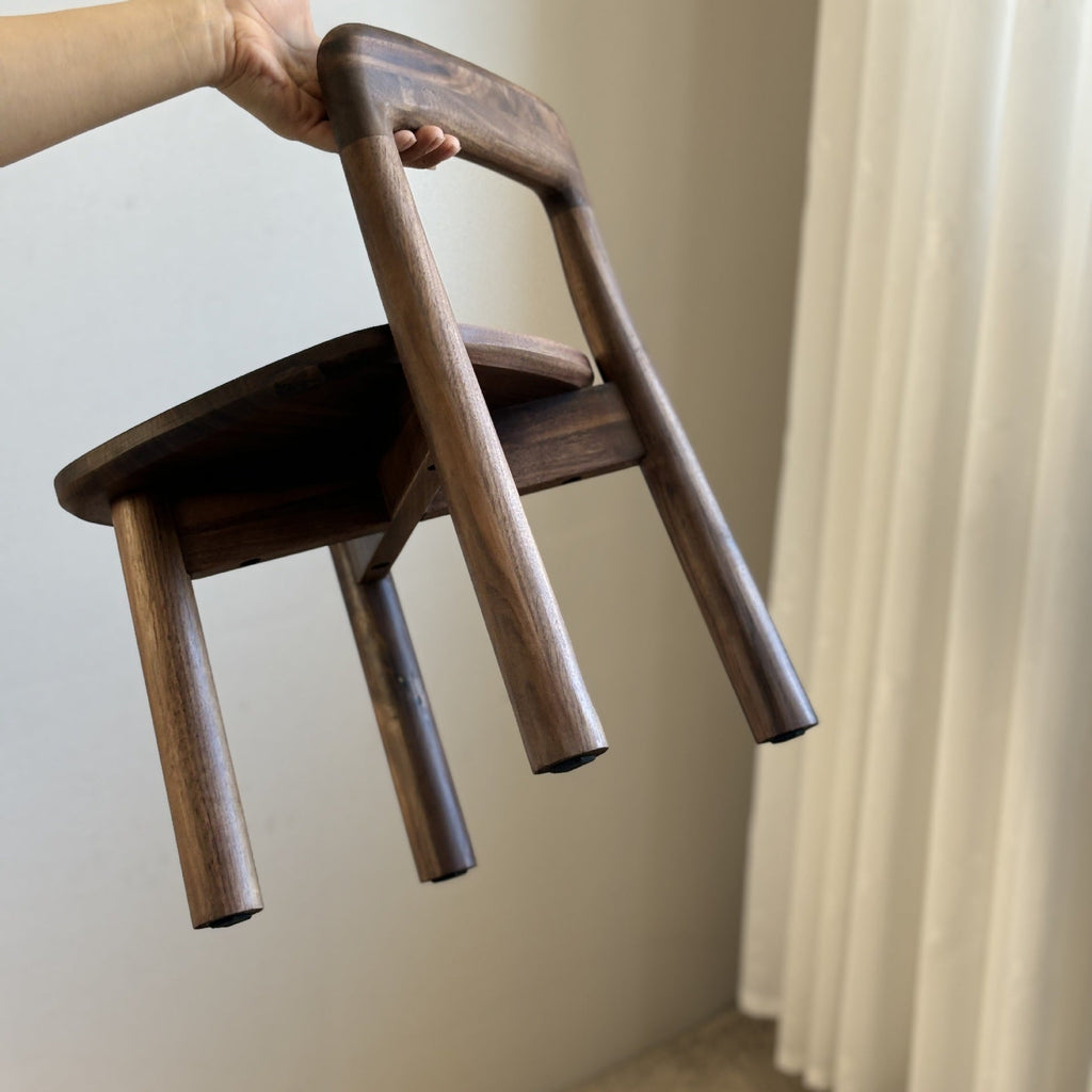 Lumendat Traditional Vintage Kids Sleek Square Right Angle Black Walnut Chair Backrest For Living Room Lumendat