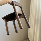 Lumendat Traditional Vintage Kids Sleek Square Right Angle Black Walnut Chair Backrest For Living Room Lumendat