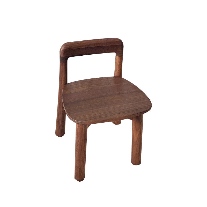 Lumendat Traditional Vintage Kids Sleek Square Right Angle Black Walnut Chair Backrest For Living Room Lumendat