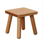Lumendat Modern Minimalist Square Rubberwood Chair Backless For Living Room Lumendat